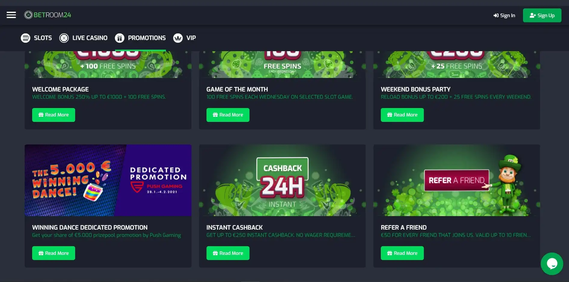 Betroom24 Casino No Deposit Bonus