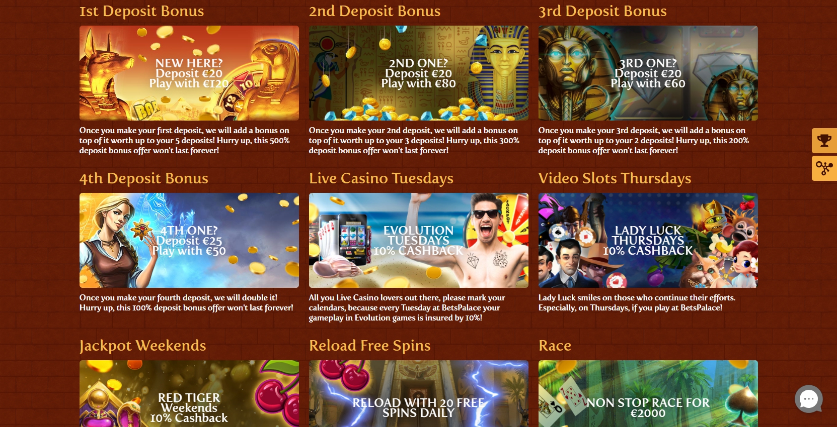 BetsPalace Casino No Deposit Bonus
