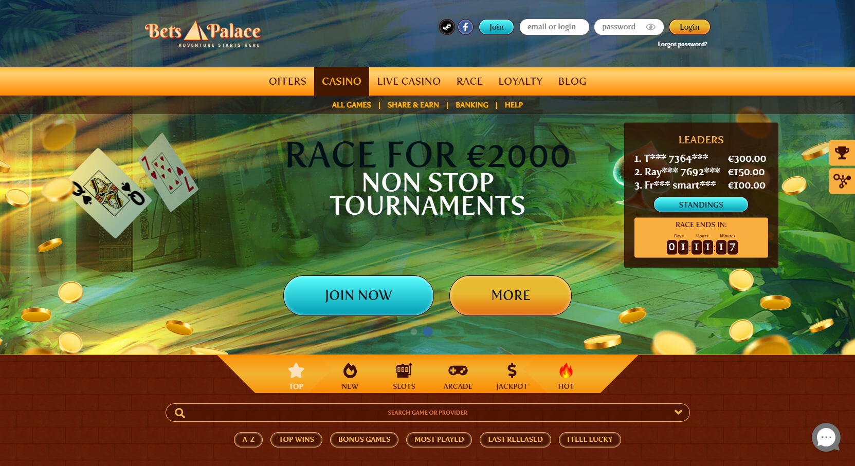 BetsPalace Casino Review
