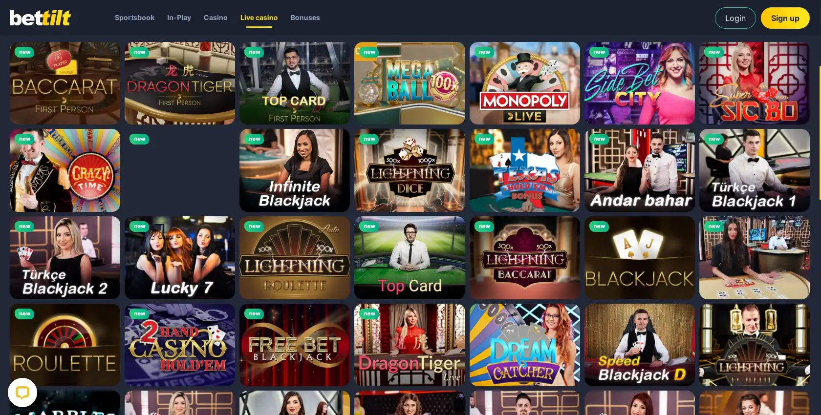 Bettilt Live Dealer Games