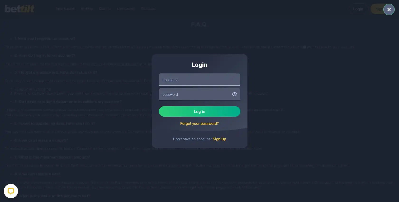 Bettilt Login