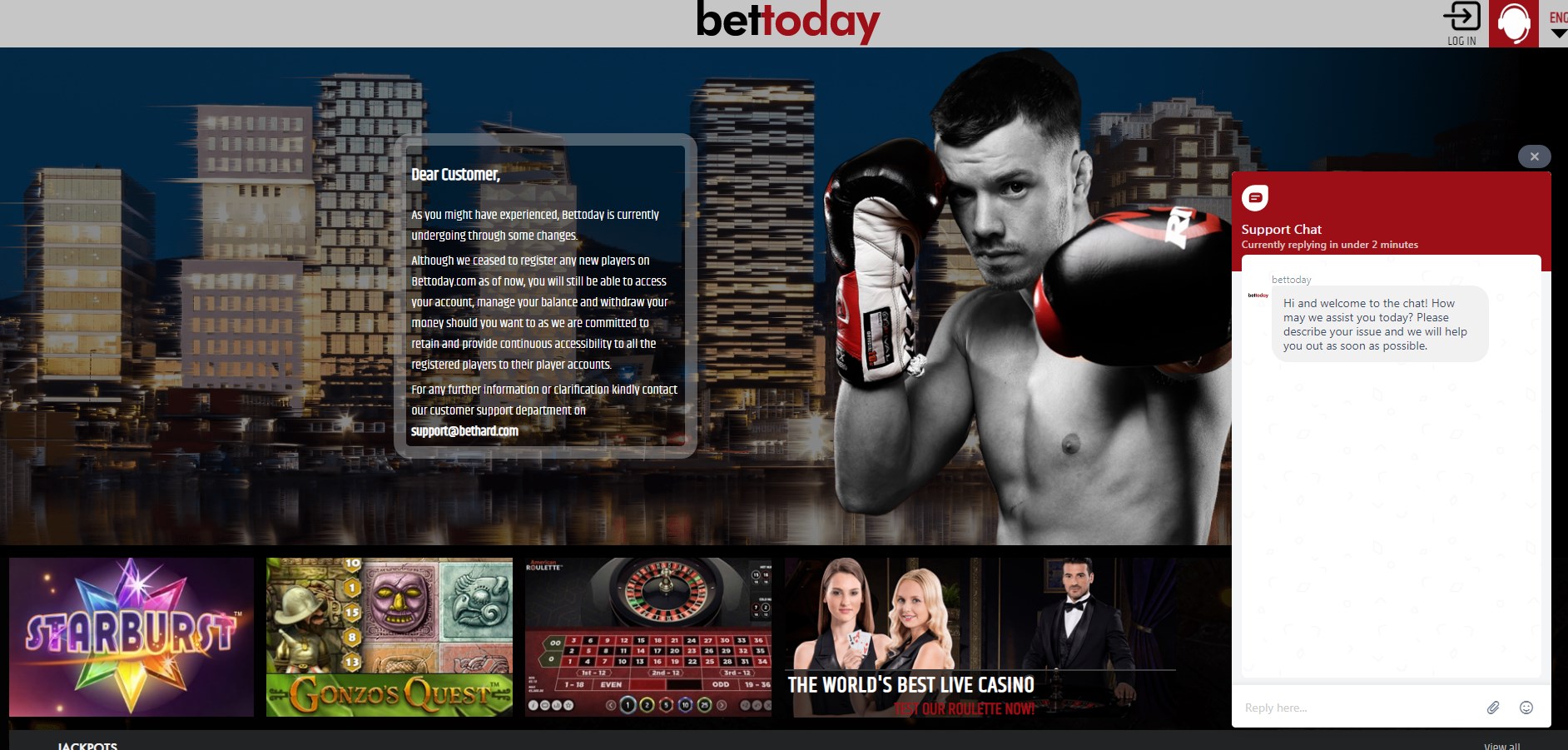 BetToday Casino Support