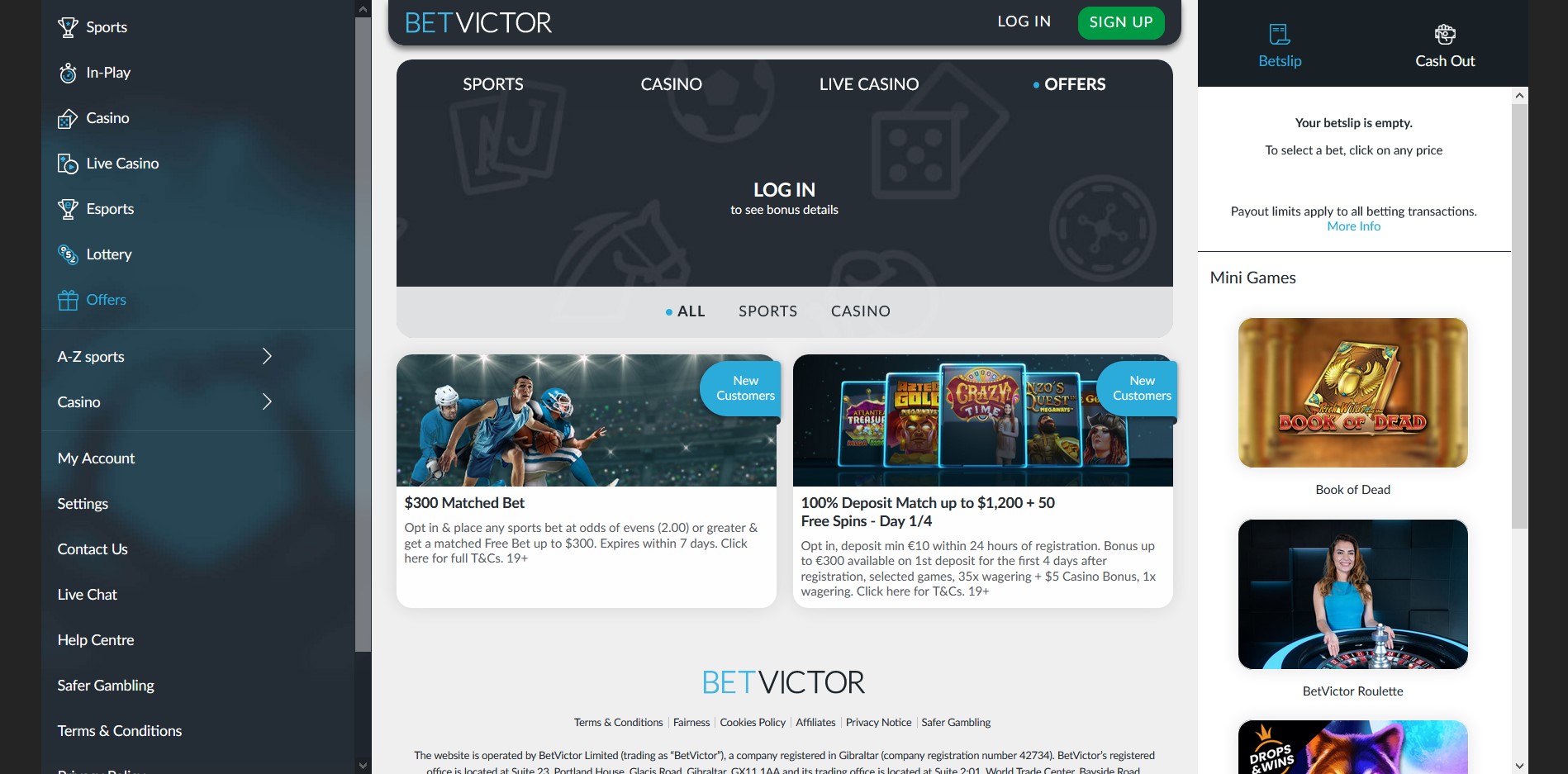 Bet Victor Casino No Deposit Bonus