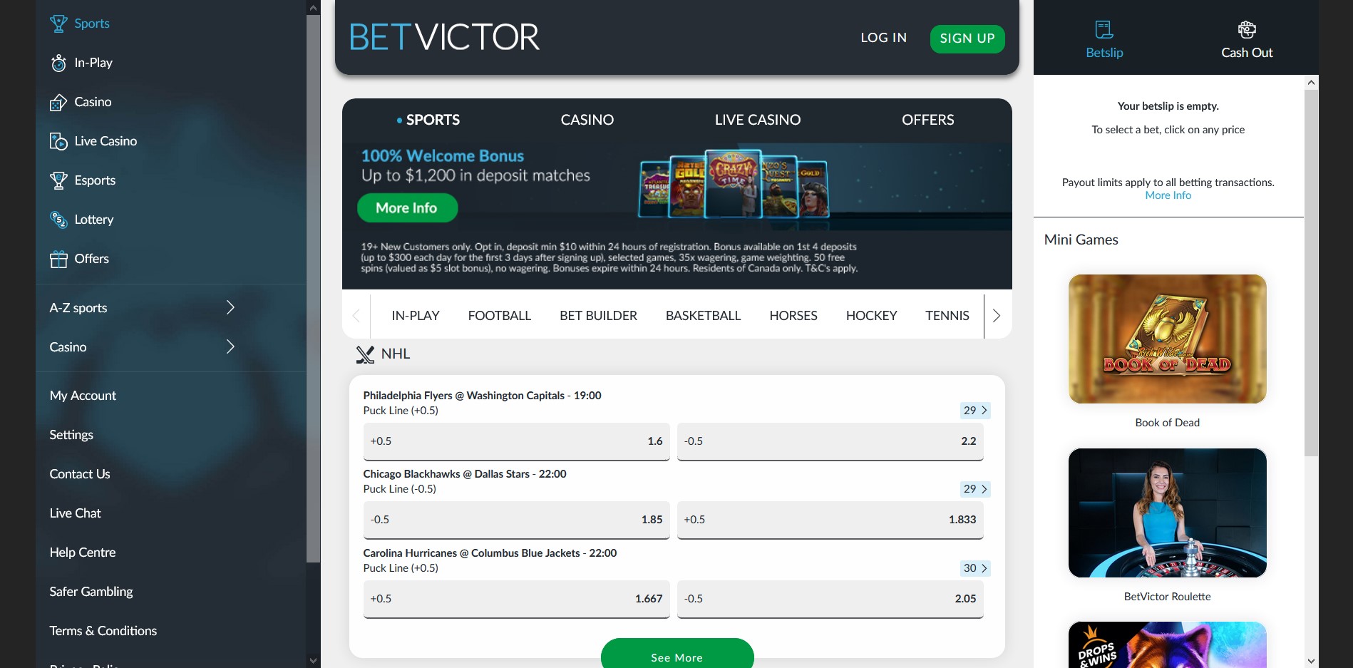 Bet Victor Casino Review