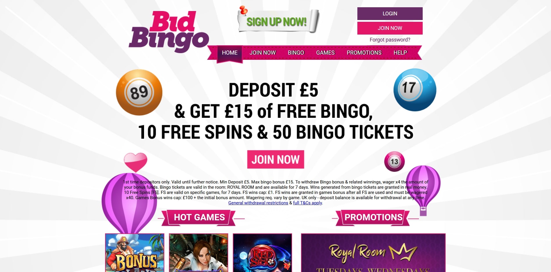 Bid Bingo Casino Review