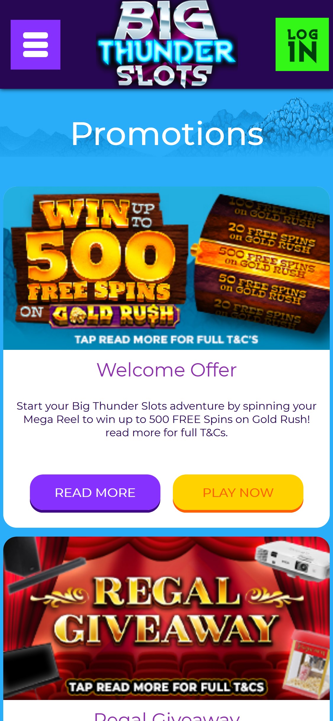 big thunder slots bonus