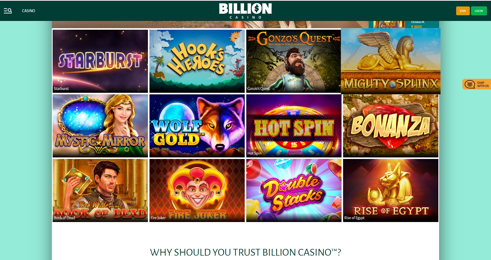 Billion Casino Games