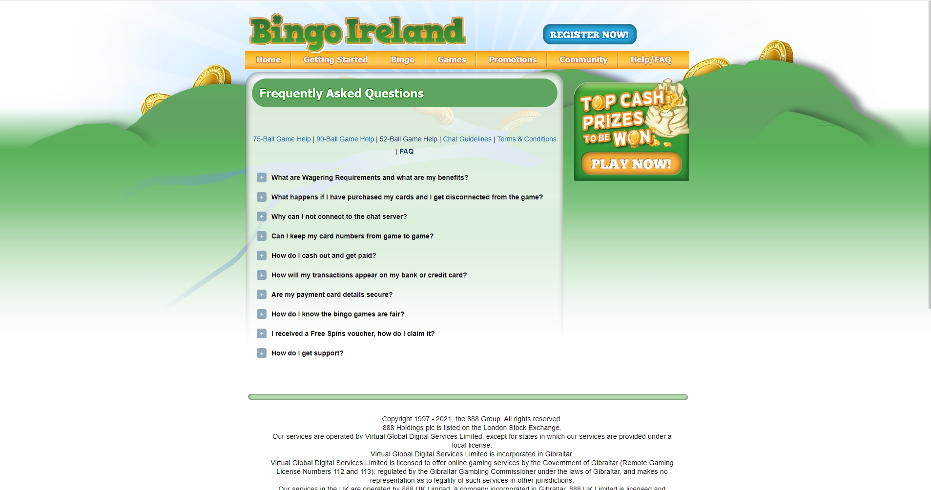 Bingo Ireland Casino Support