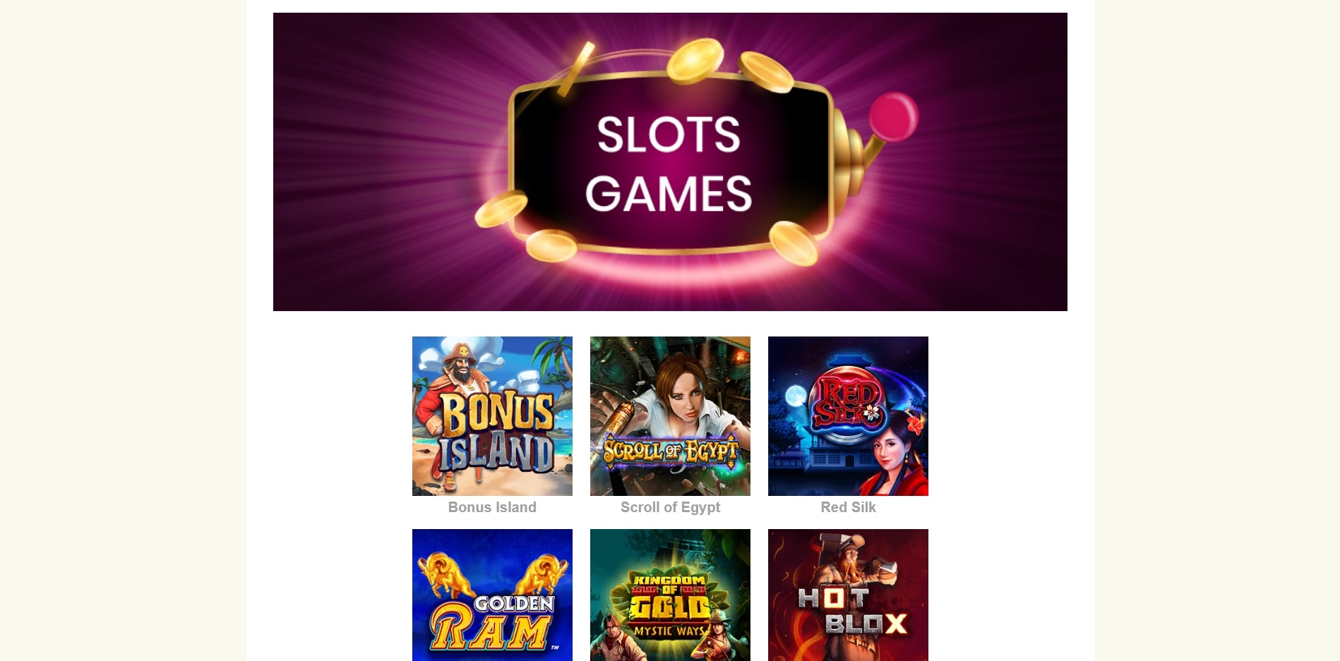 Bingo52 Casino Games
