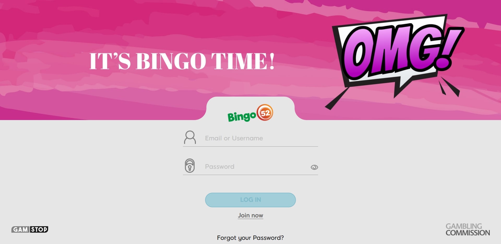Bingo52 Casino Login