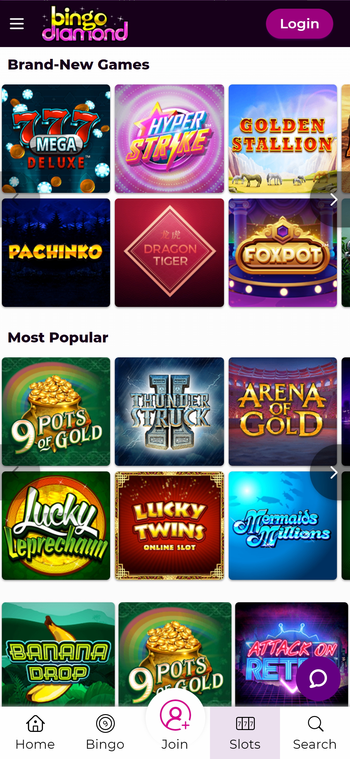 Bingo Diamond Casino Mobile Games Review