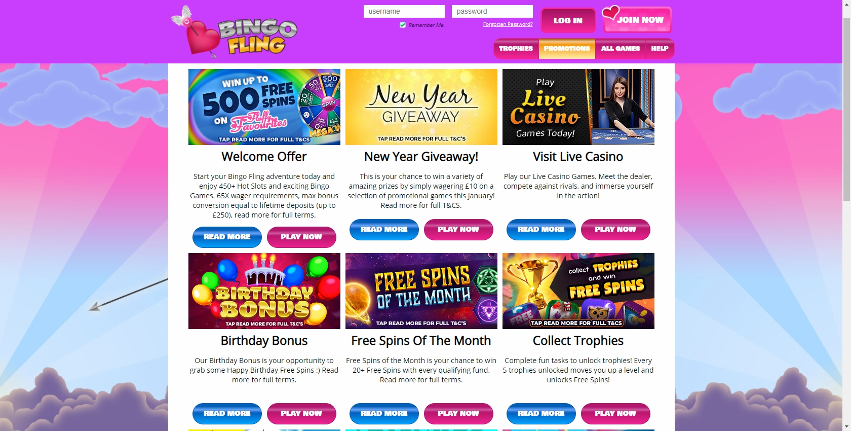 Bingo Fling Casino No Deposit Bonus