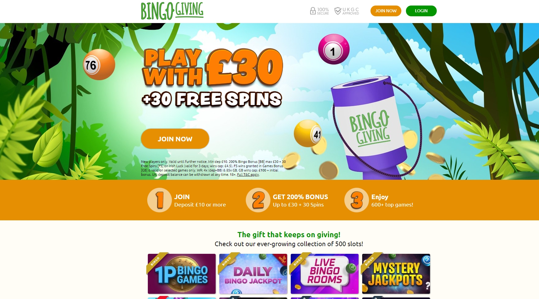 Bingo Giving Casino No Deposit Bonus