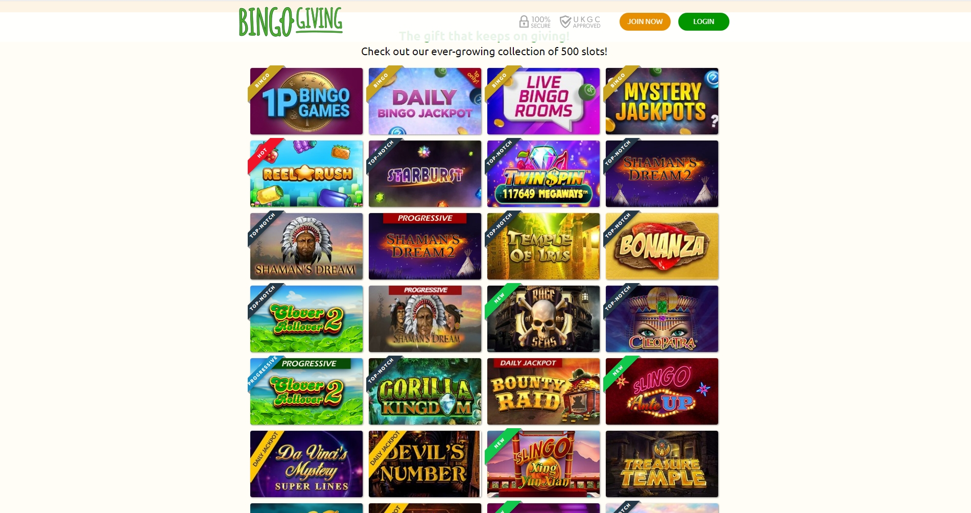 Bingo Giving Casino Games