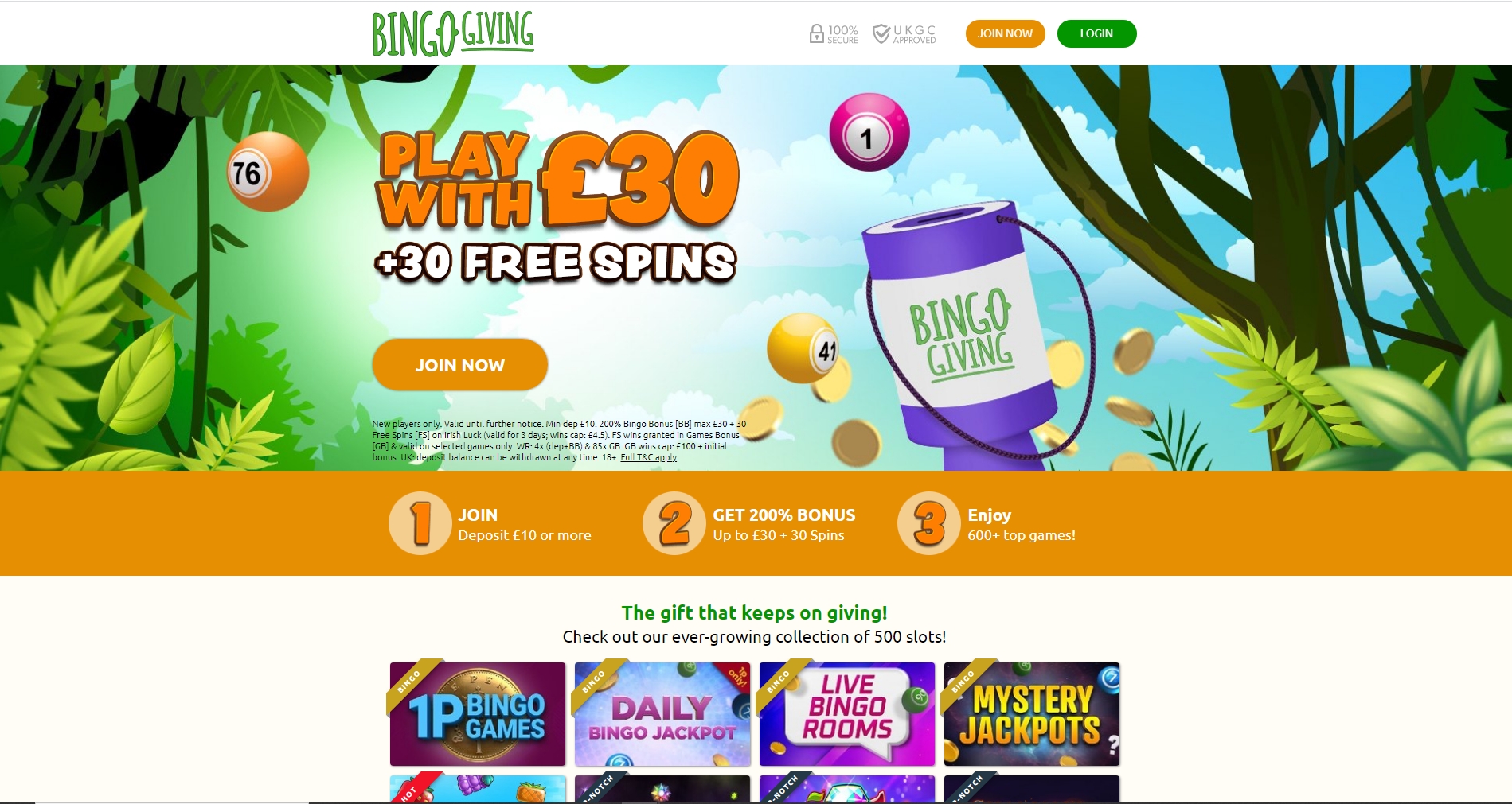 Bingo Giving Casino Review