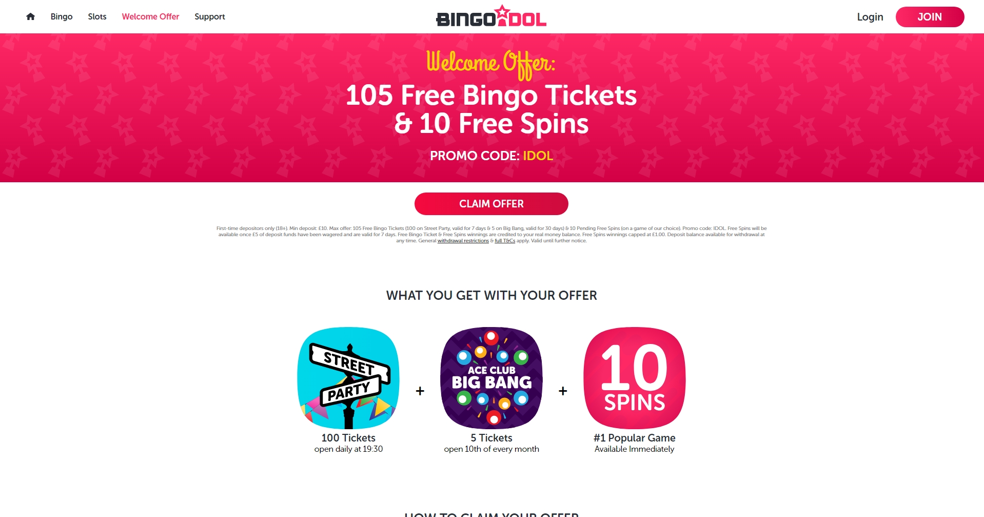 Bingo Idol Casino No Deposit Bonus