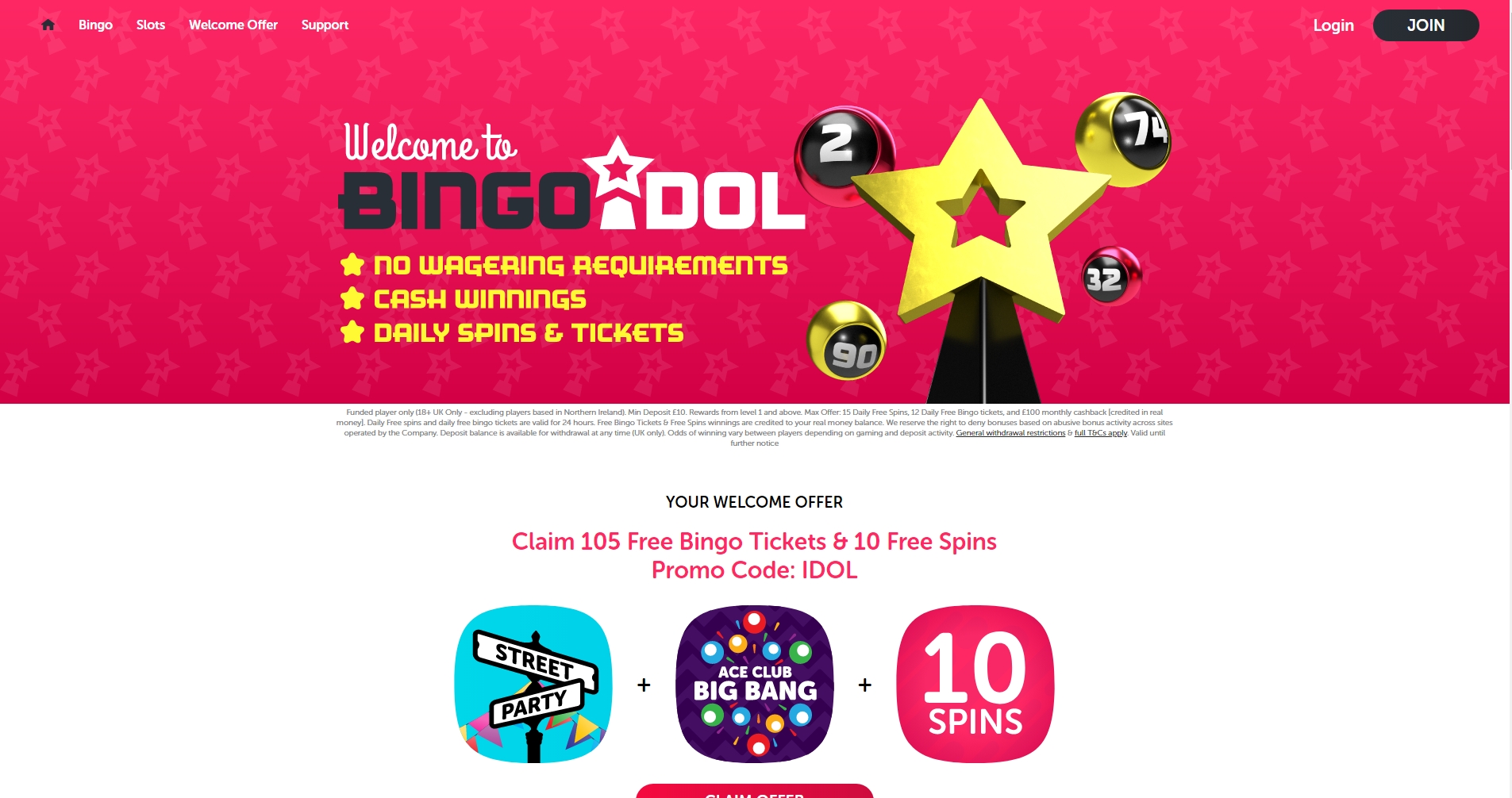 Bingo Idol Casino Review