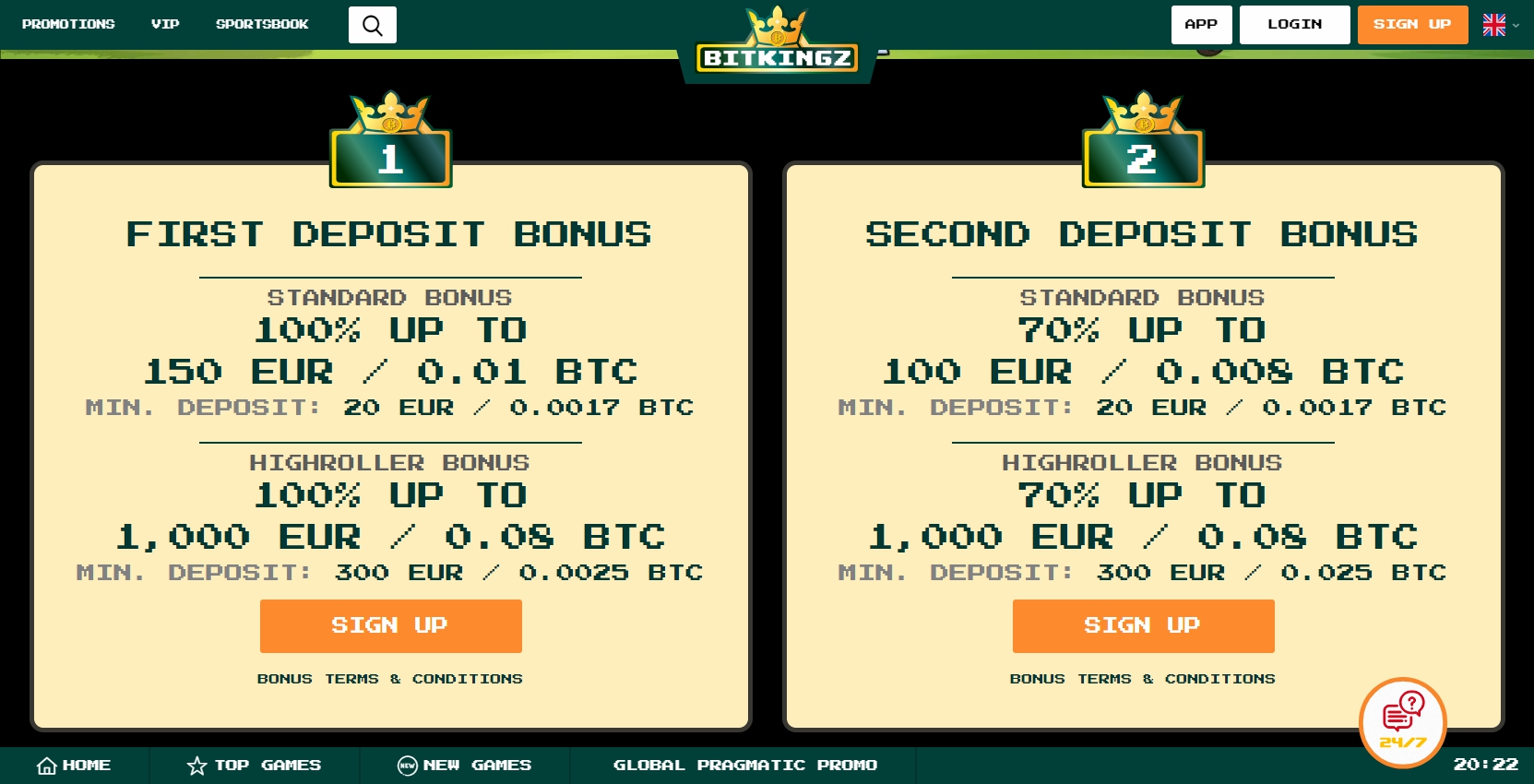 Bitkingz Casino No Deposit Bonus