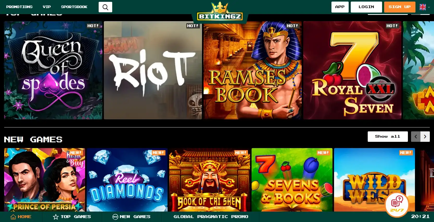 Bitkingz Casino Games