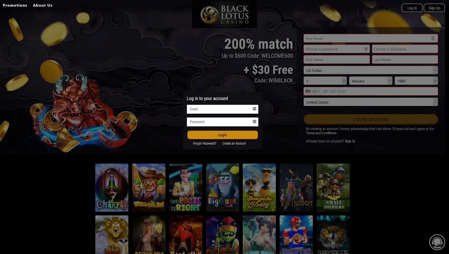 Black Lotus Casino Login