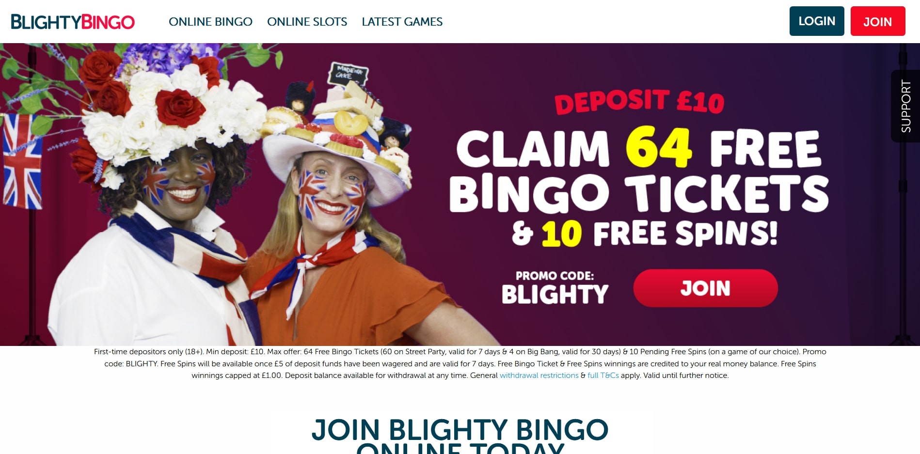 Blighty Bingo Casino Review