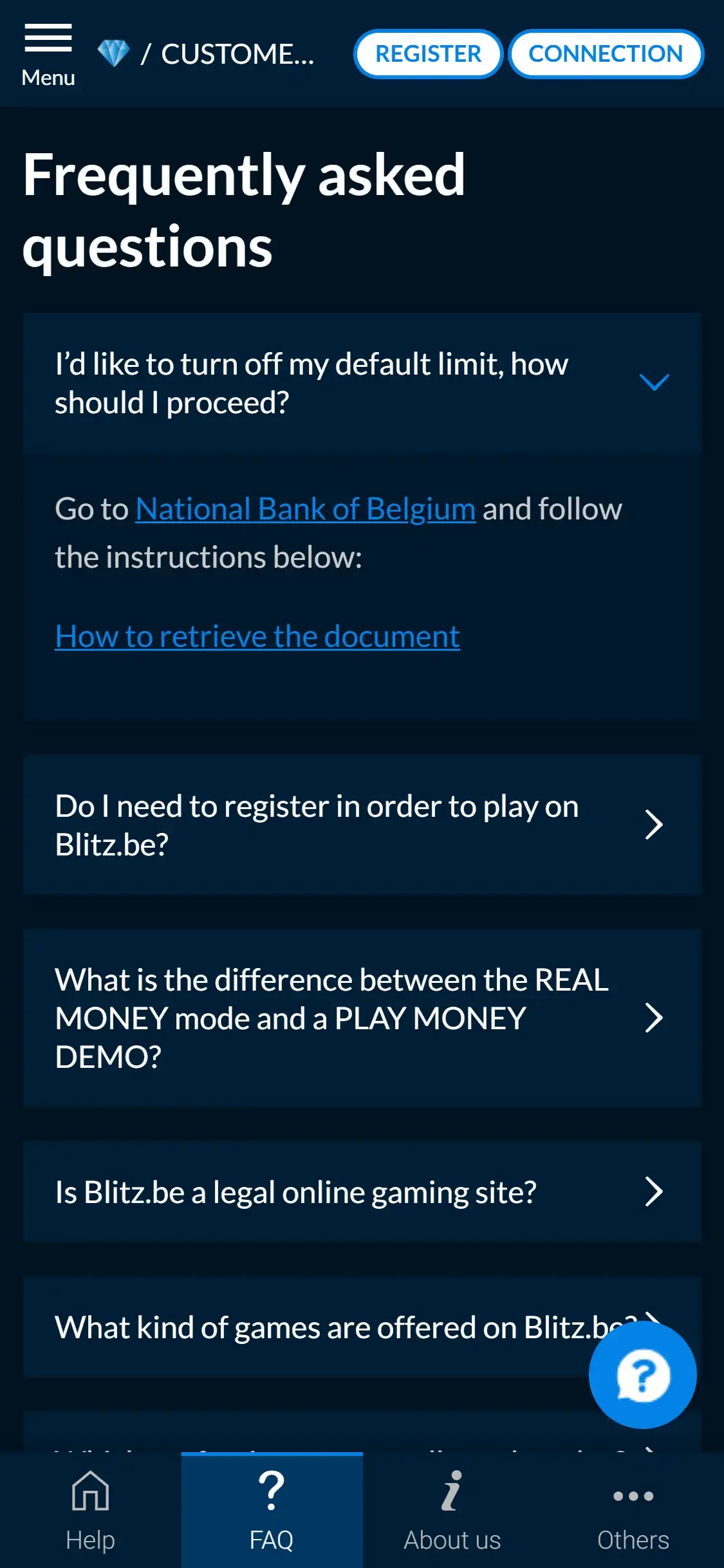 Blitz Casino Mobile Support Review
