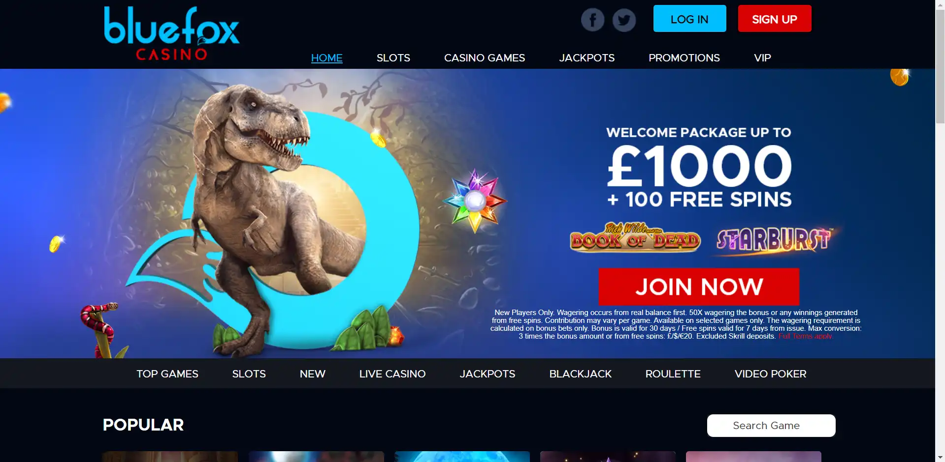 Blue Fox Casino Review