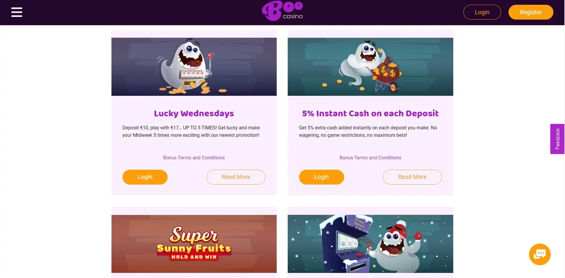 Boo Casino No Deposit Bonus