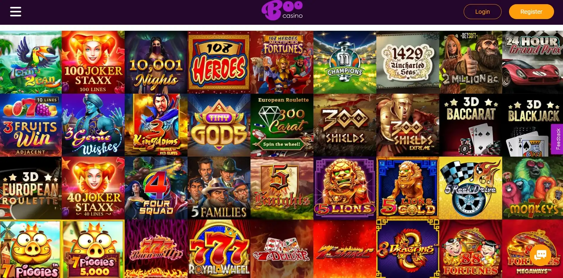Boo Casino Games