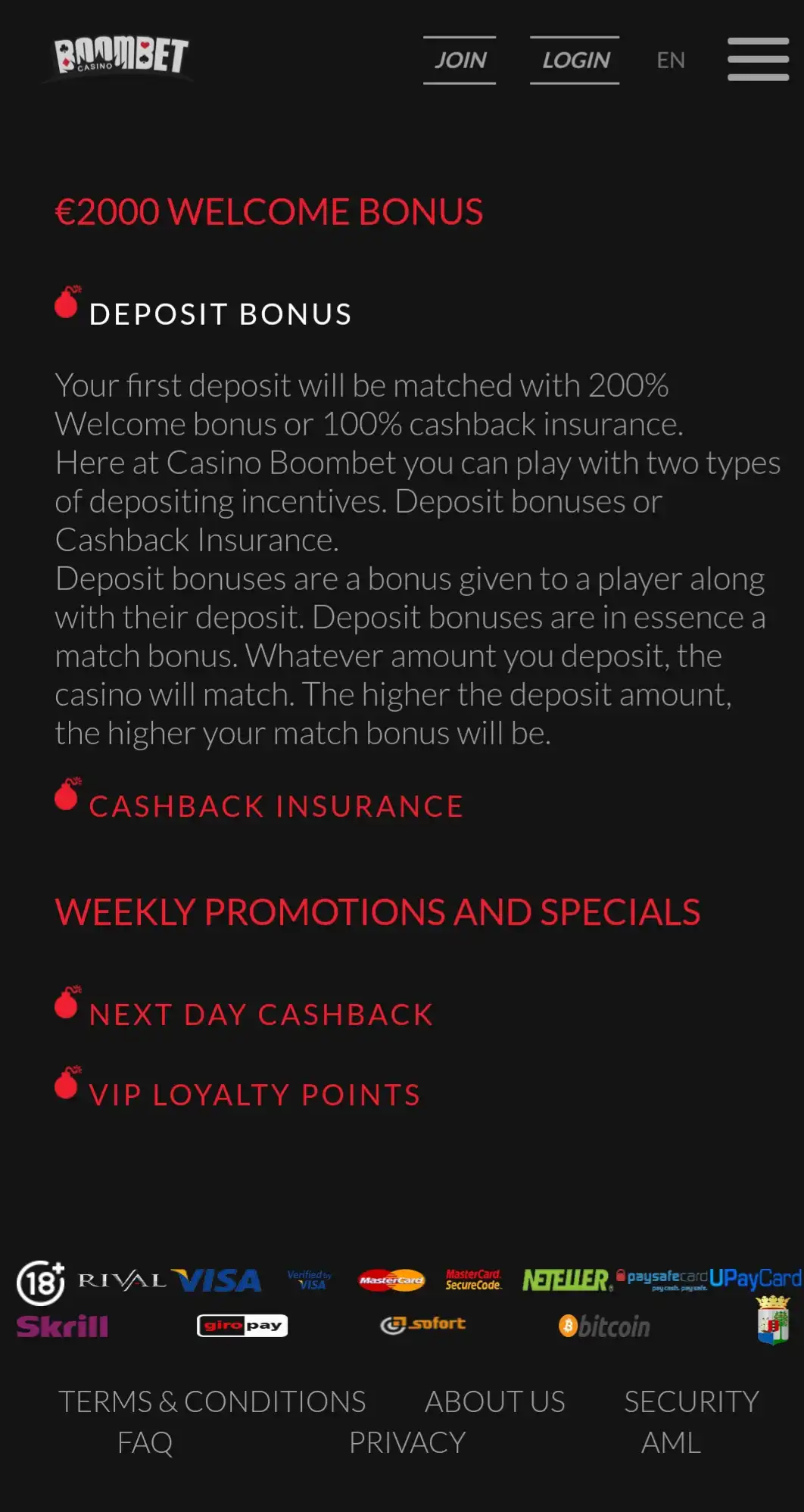 Boombet Casino Bonus