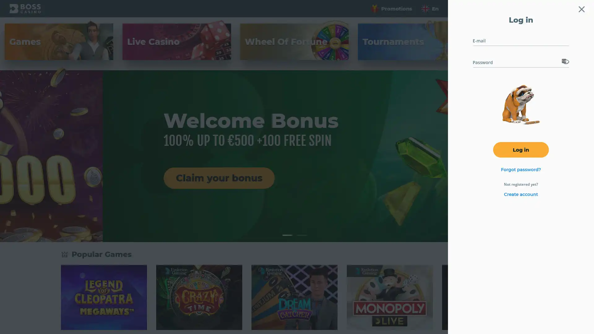 Boss Casino Login
