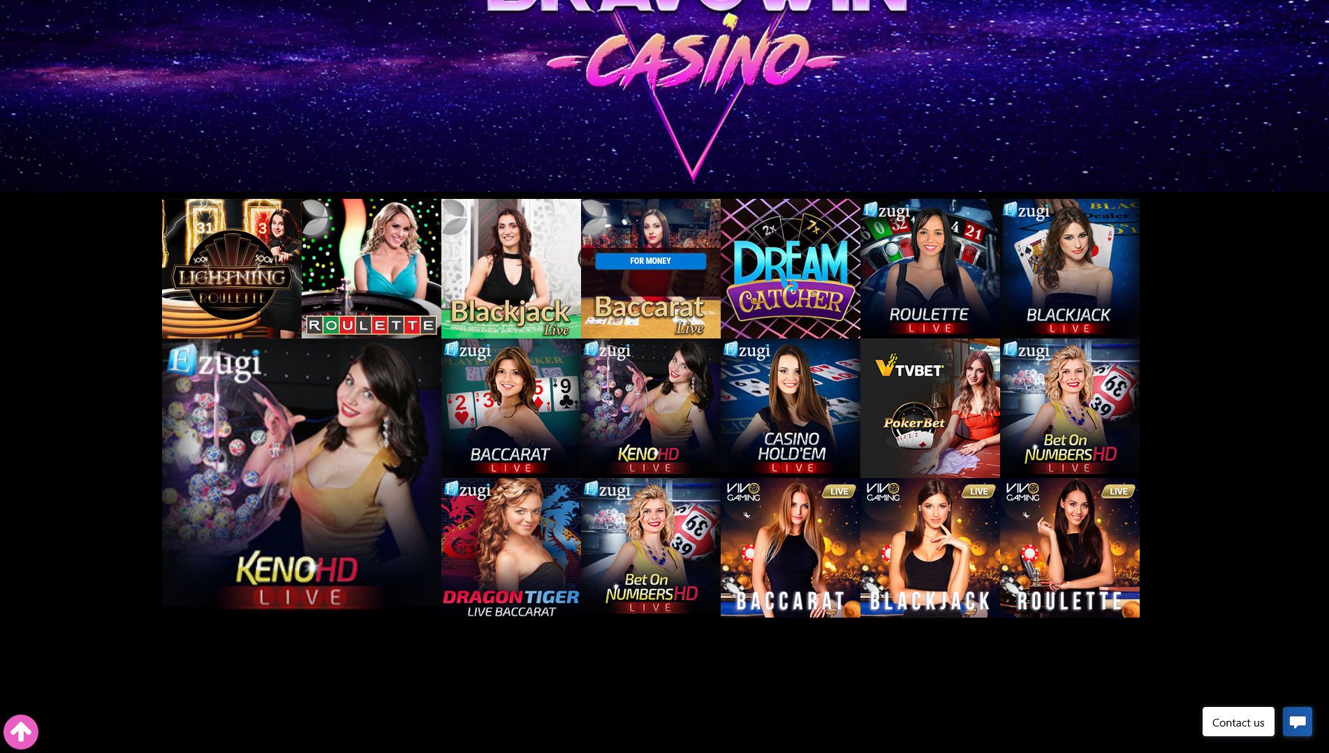 Bravo Win Casino Live Dealer Games