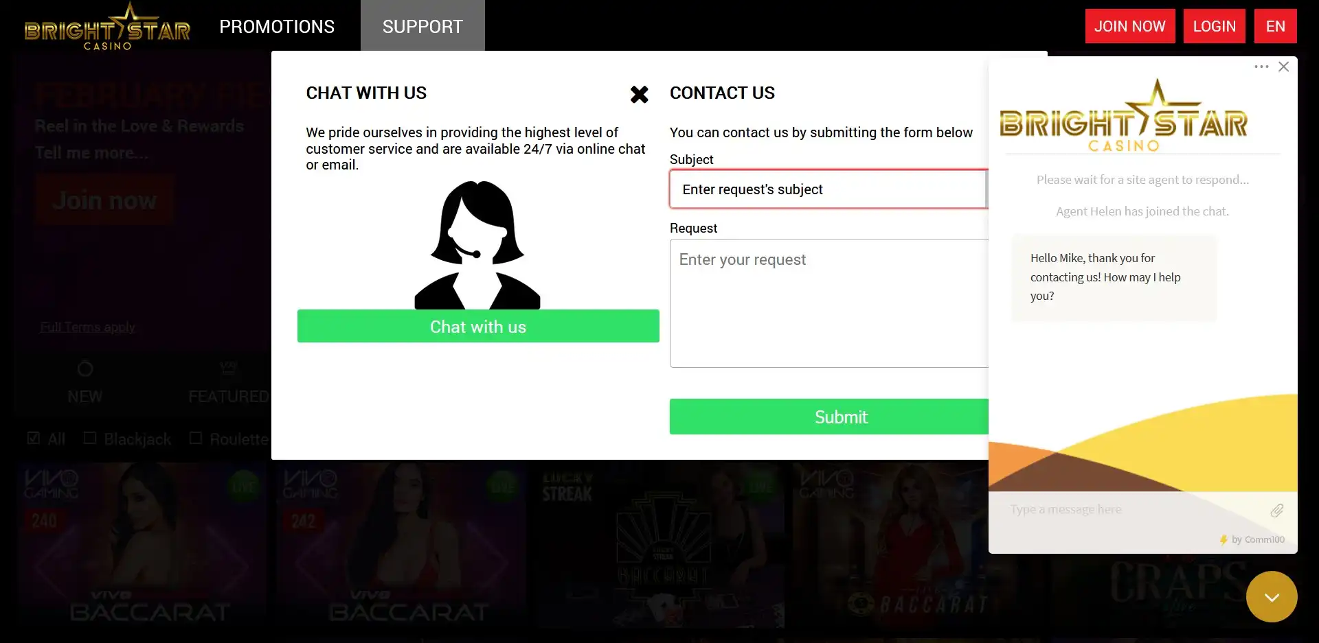 MogoBet Casino Support