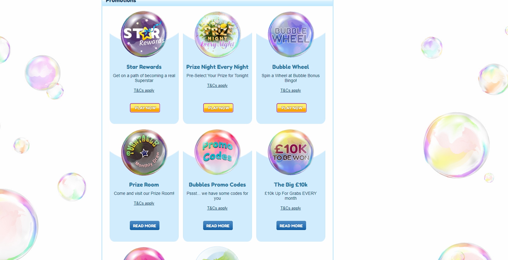 Bubble Bonus Bingo Casino Login - Bonuses and Review