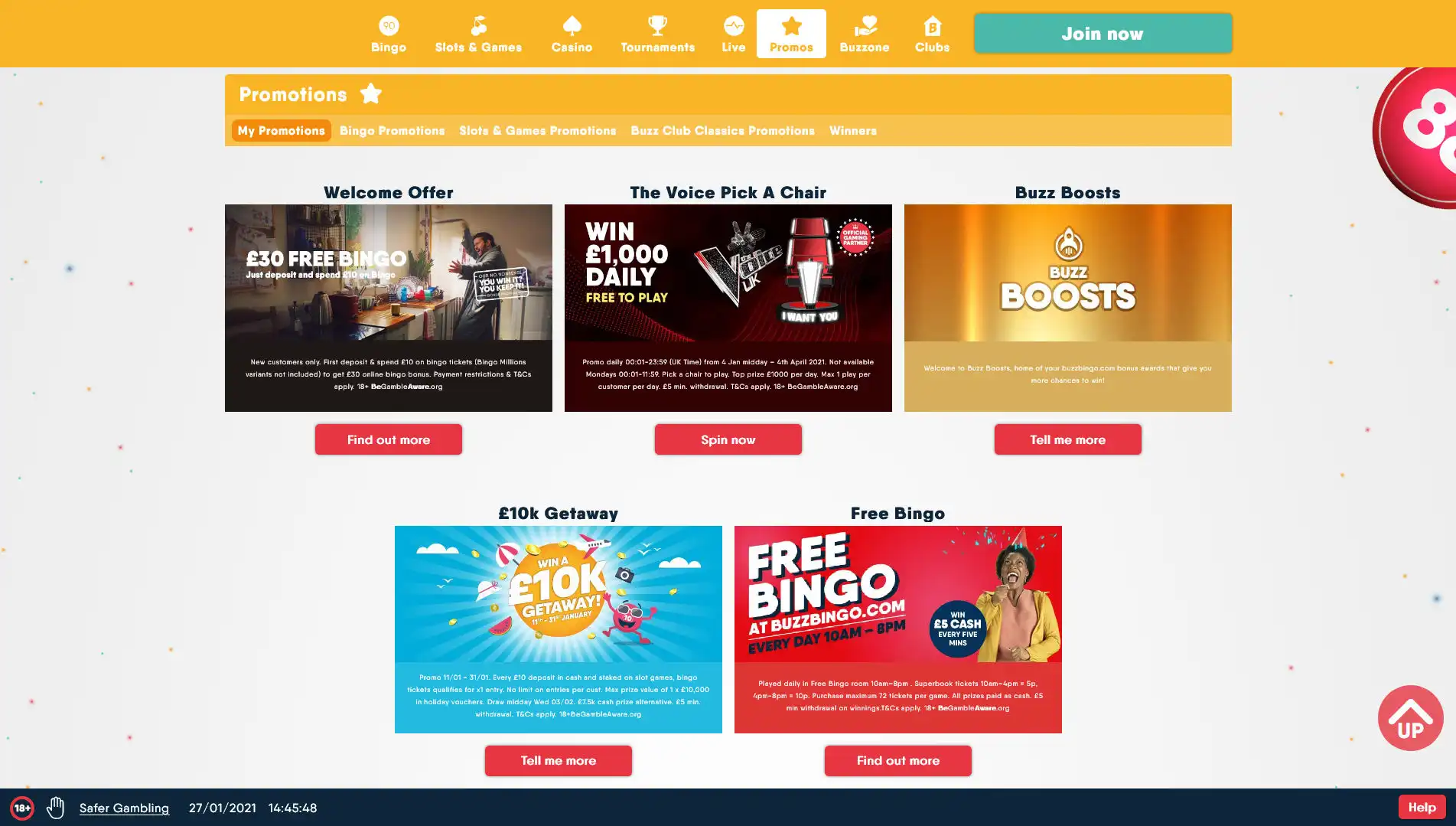 Buzz Bingo Casino No Deposit Bonus
