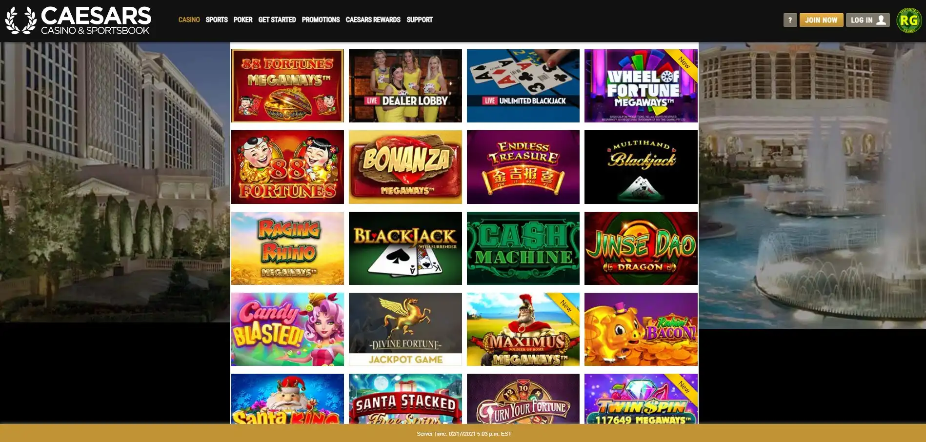 Caesars Casino Games