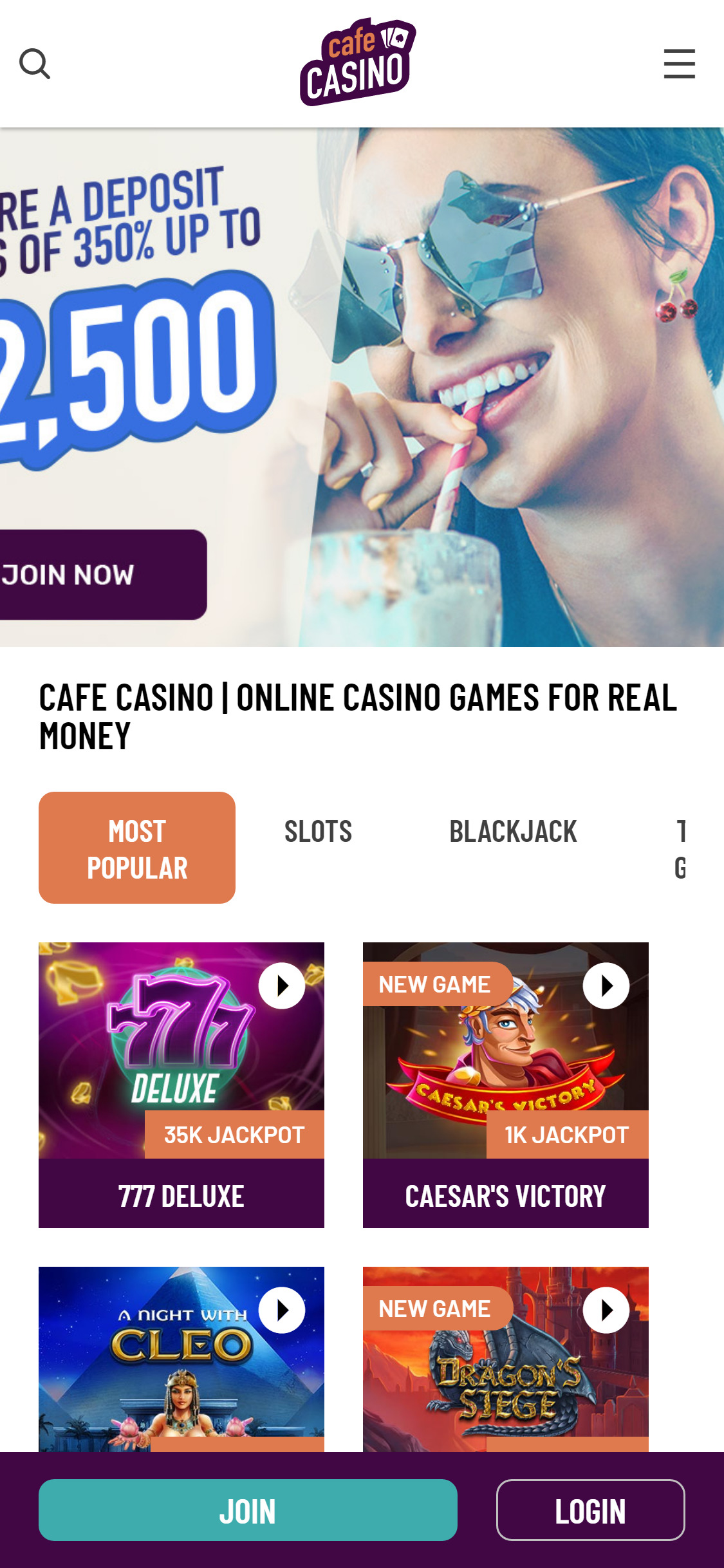 Cafe Casino Mobile Review