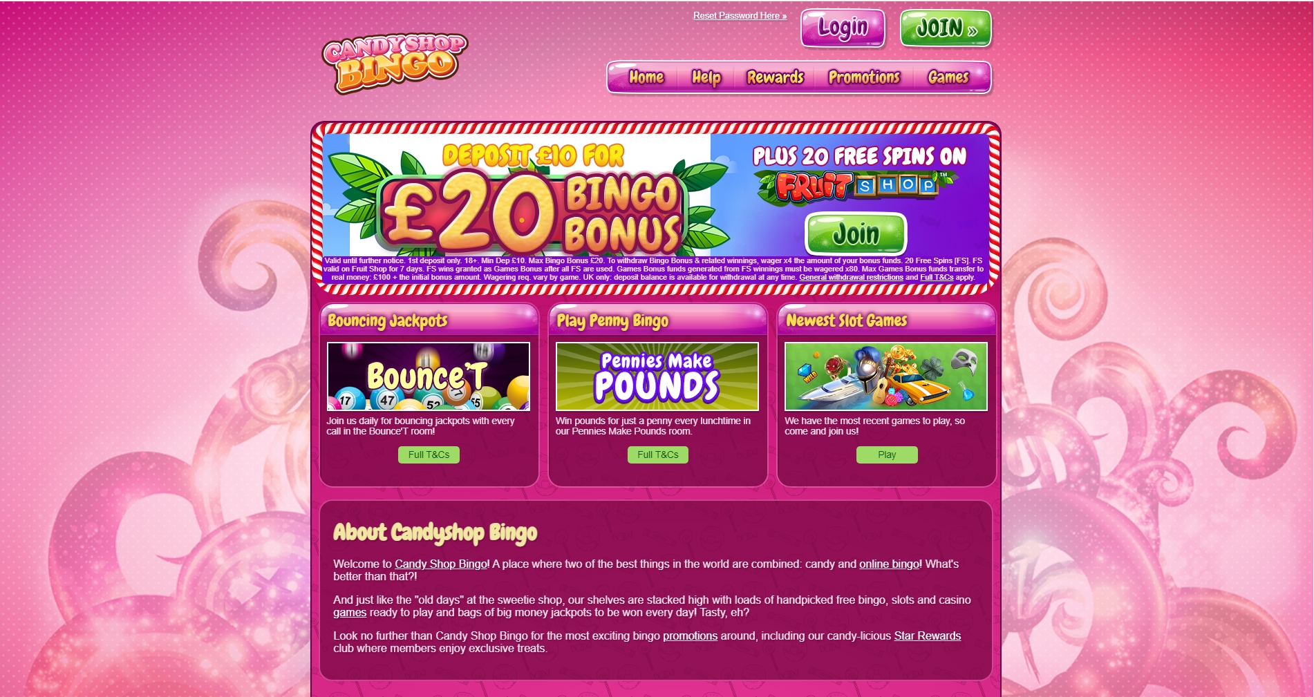 Candy Shop Bingo Casino Review