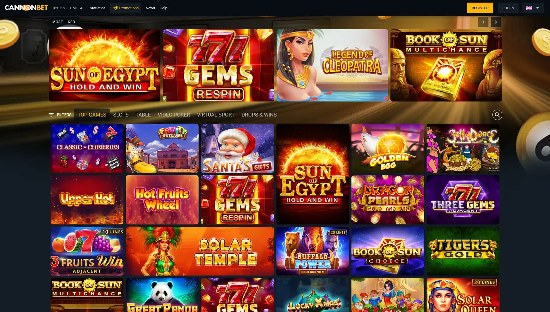 CannonBet Casino Games