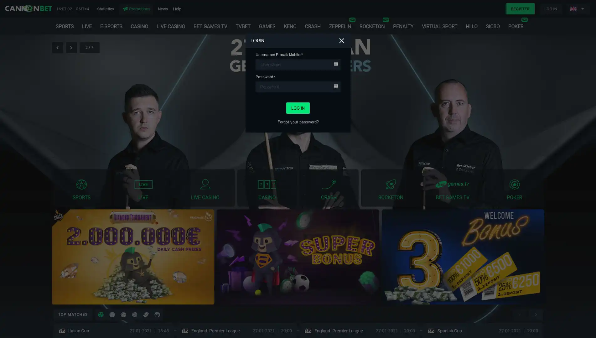 CannonBet Casino Login
