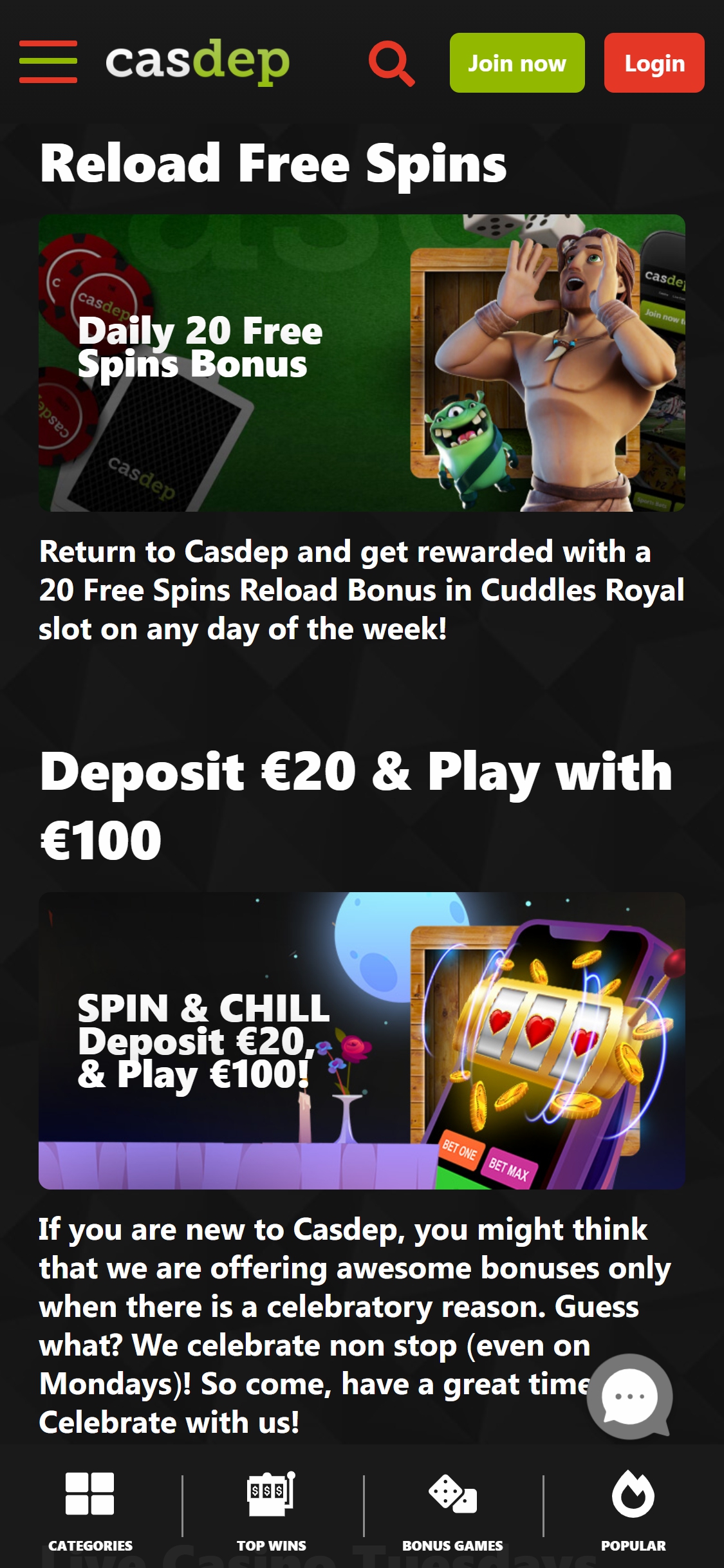 Casdep Casino Mobile No Deposit Bonus Review