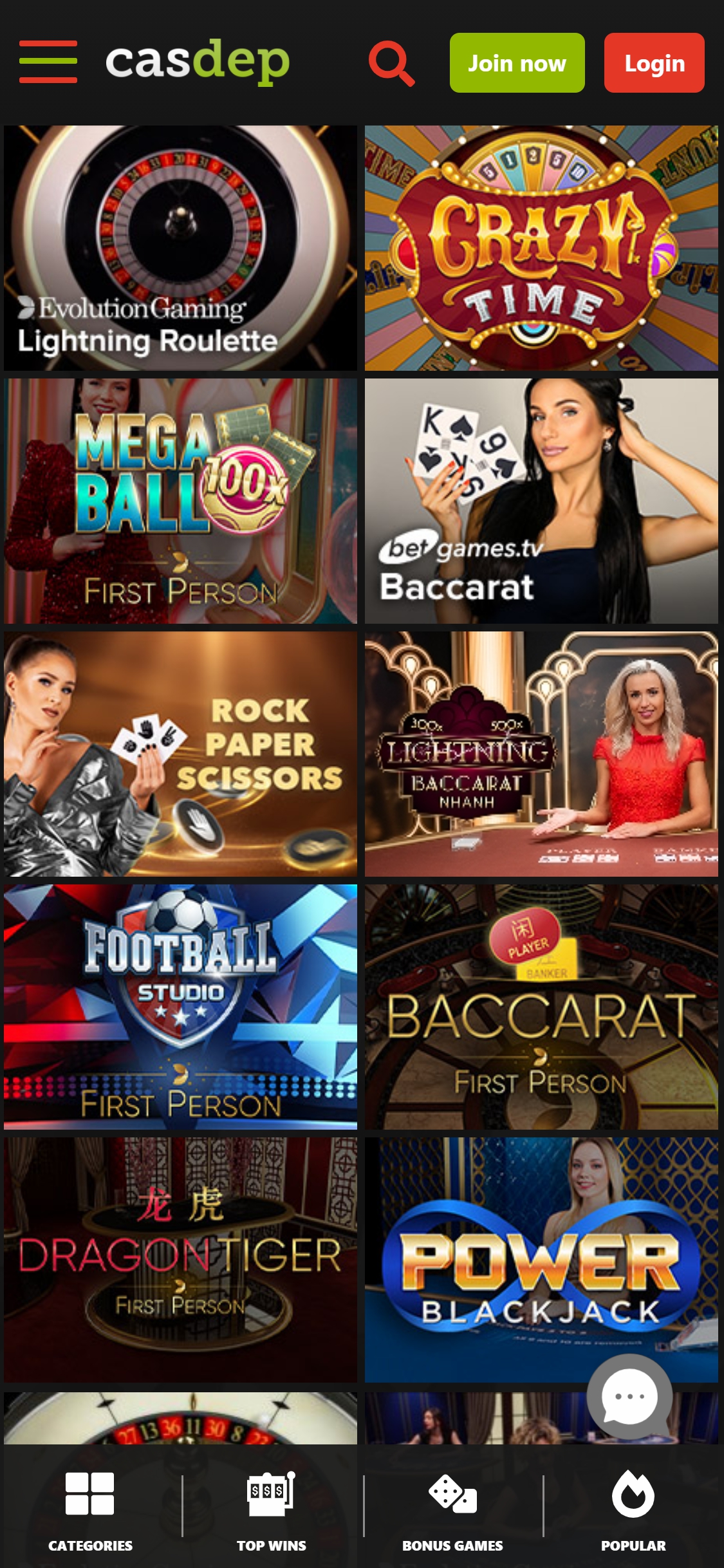 Casdep Casino Mobile Live Dealer Games Review
