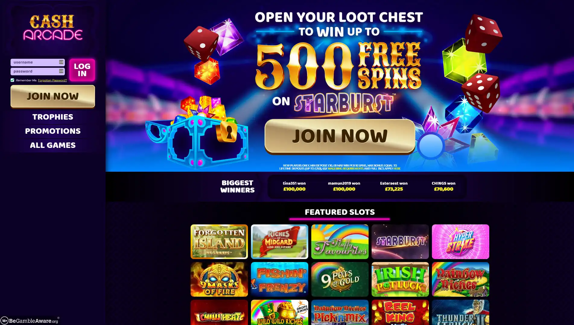 Cash Arcade Casino Review