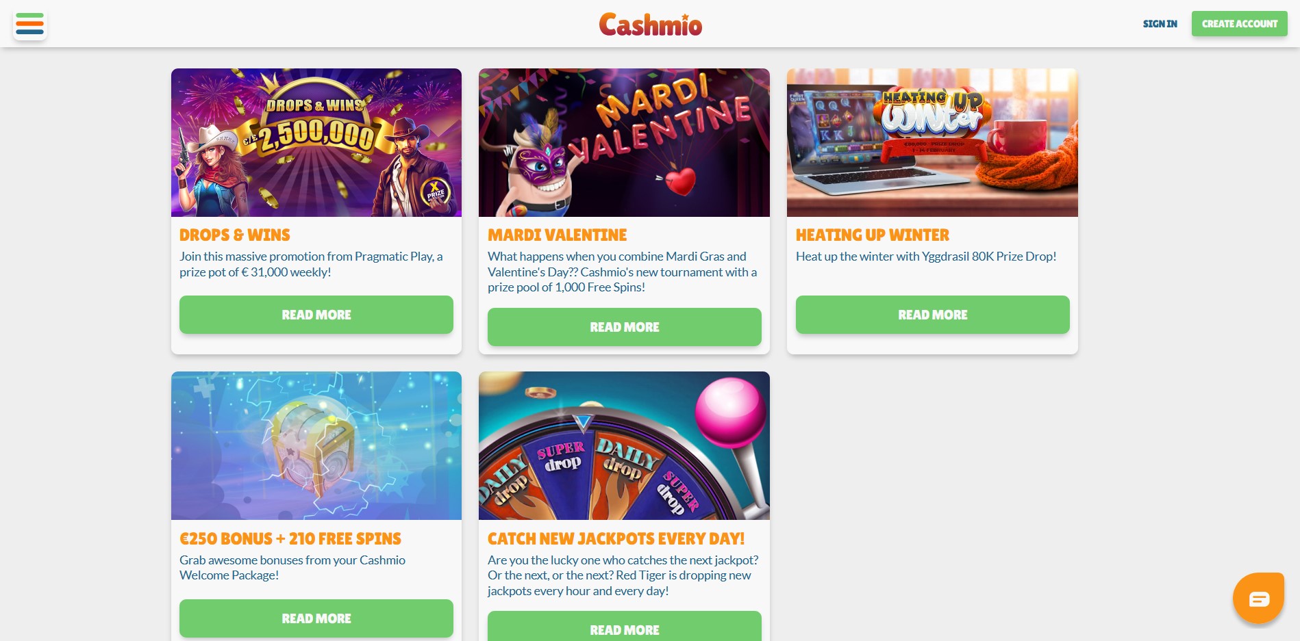 Cashmio Casino No Deposit Bonus