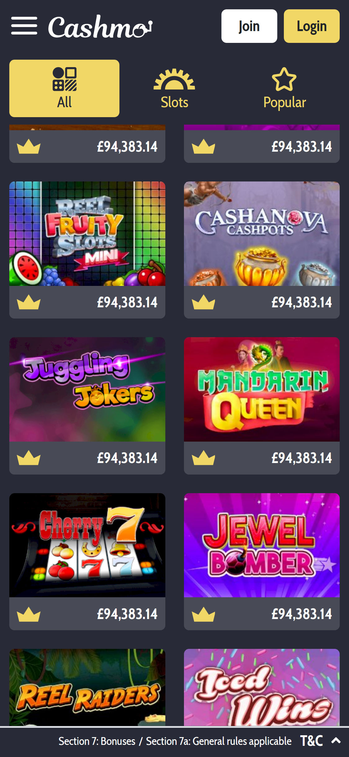 Cashmo Casino Mobile Games Review