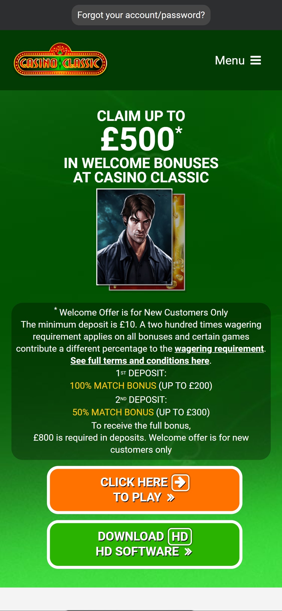 Casino Classic EU Mobile Review
