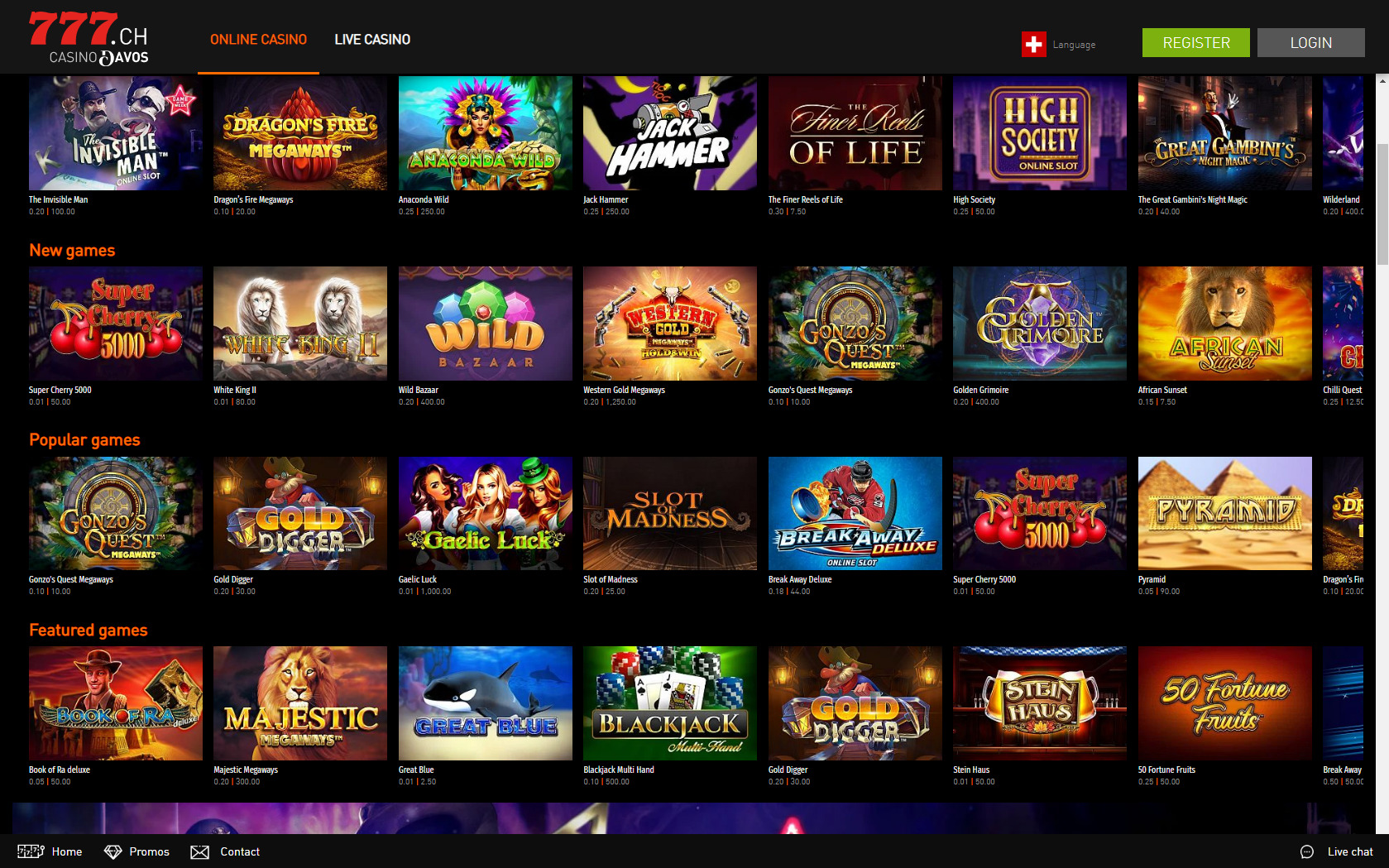 777 CH Casino Games