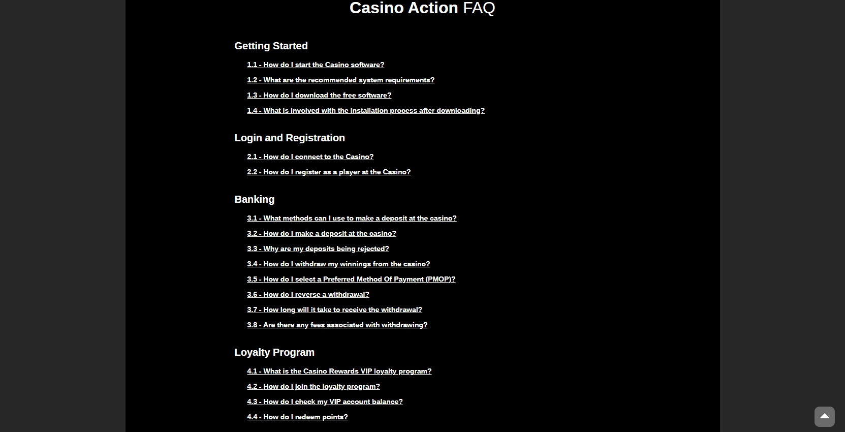 Casino Action Support