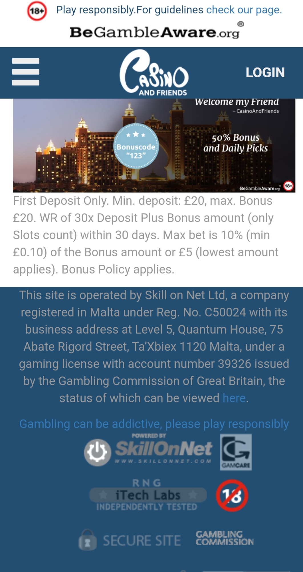 Casino and Friends Mobile No Deposit Bonus Review