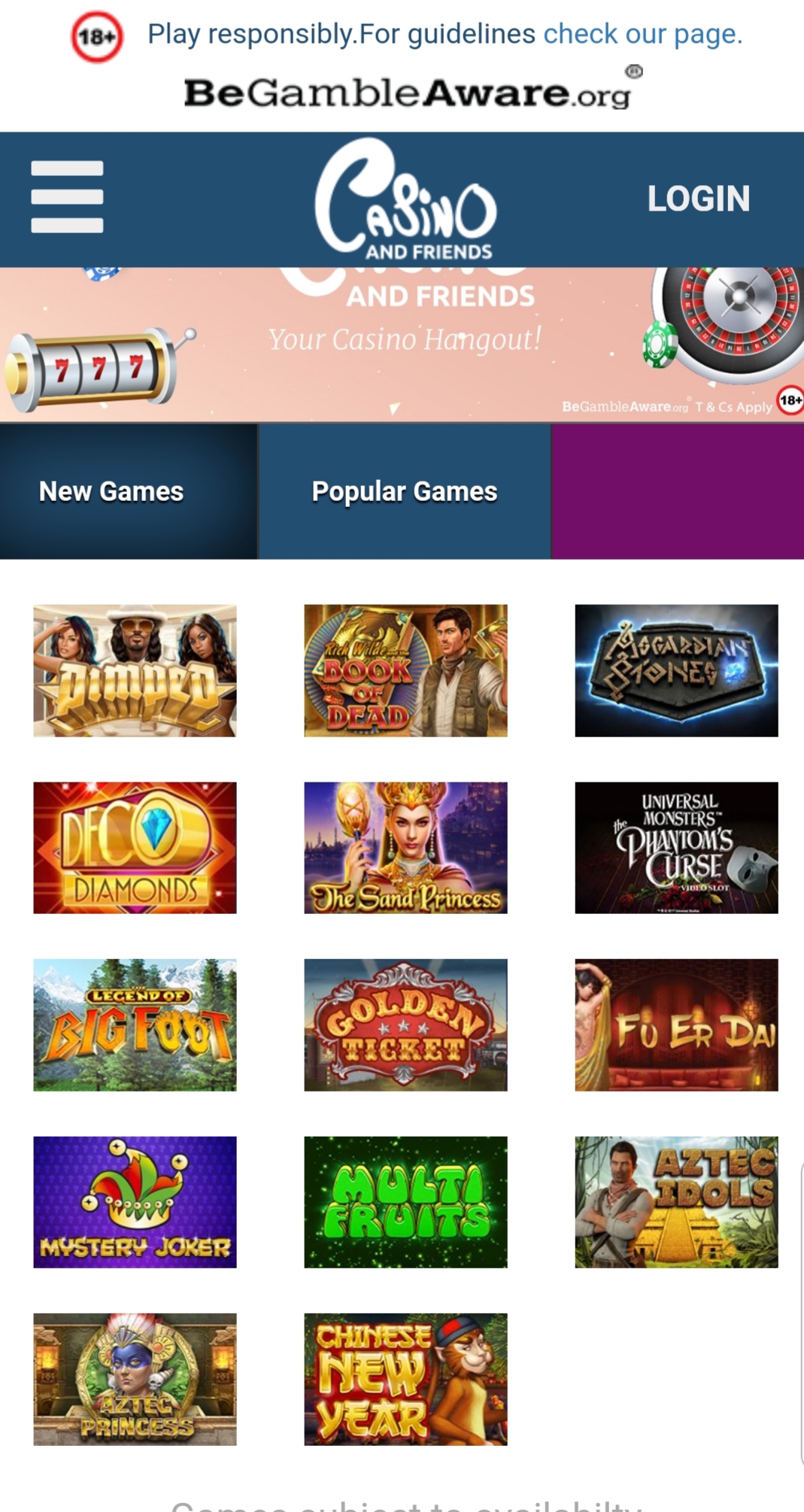 Casino and Friends Mobile Games Review